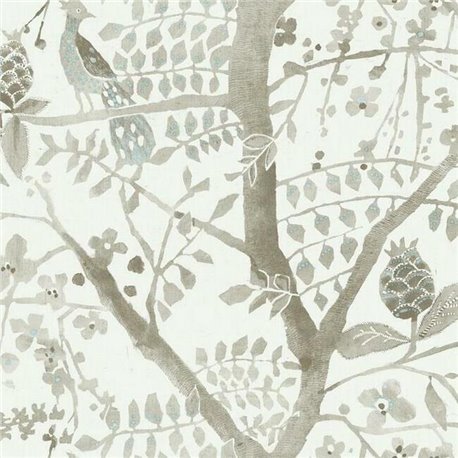 Peacock Block Print Linen BO6635 Peacock Block Print Linen BO6635