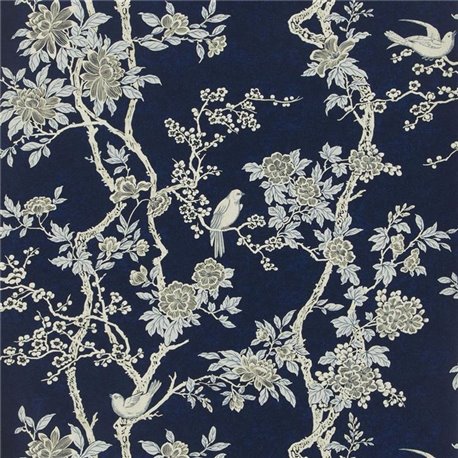 Marlowe Floral Prussian Blue PRL048-04 Marlowe Floral Prussian Blue PRL048-04
