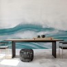 Atmospheric Haze Aqua Mural A00165