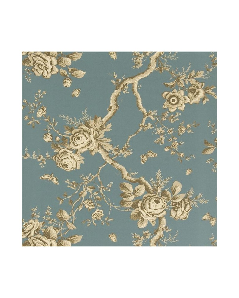 Papel de parede PRL27-07 ASHFIELD FLORAL - TOURMALINE - Ralph Lauren Home Papel de parede PRL27-07 ASHFIELD FLORAL - TOURMALINE - Ralph Lauren Home