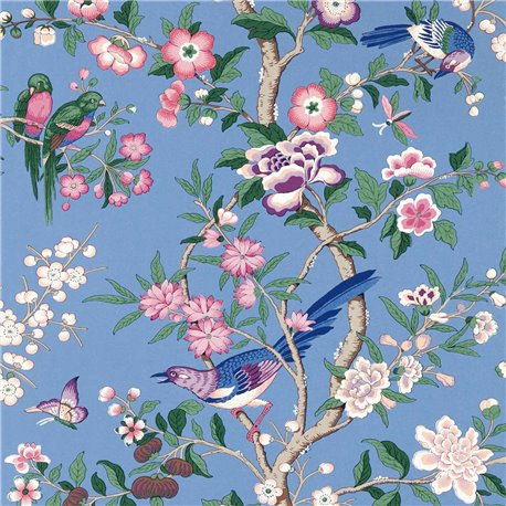Chinoiserie Hall Blueberry Purple DWAW217111 Chinoiserie Hall Blueberry Purple DWAW217111