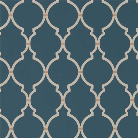 Empire Trellis Indigo Linen DART216338 Empire Trellis Indigo Linen DART216338
