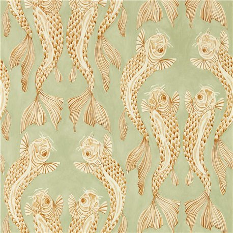 Voyaging Koi Oriental Green Honey DWAW217114 Voyaging Koi Oriental Green Honey DWAW217114