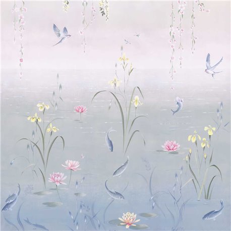 Water Garden Soft Jade Pink Blossom DWAW217131 Water Garden Soft Jade Pink Blossom DWAW217131