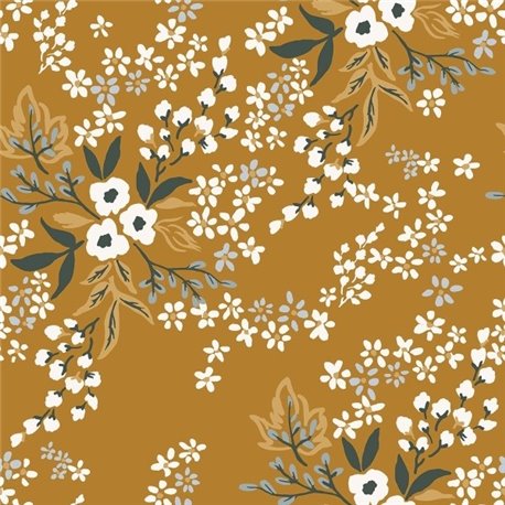 H0687 Floral Constellation Mustard H0687 Floral Constellation Mustard