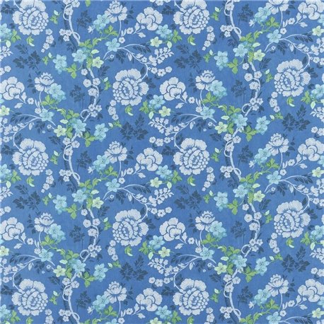 Eagle House Damask Woad FEH0002-03 Eagle House Damask Woad FEH0002-03