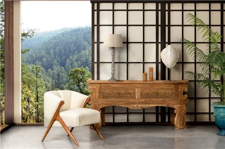 LAMPARA SOBREMESA MADERA GOTAN REF-936004