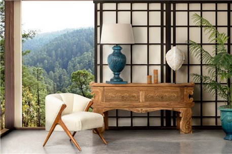 LAMPARA SOBREMESA MADERA NOKHA REF-936009