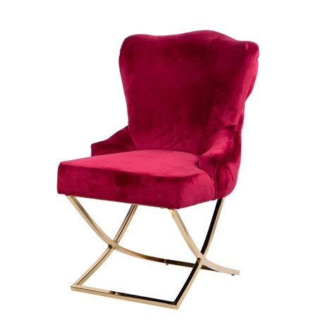 SILLA VELVET CAPITONE ROJO BRUNY REF-914024 SILLA VELVET CAPITONE ROJO BRUNY REF-914024