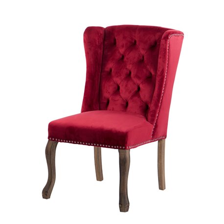 SILLA VELVET CAPITONE ROJO NELSON REF-914010 SILLA VELVET CAPITONE ROJO NELSON REF-914010