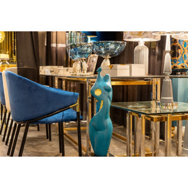 MESA COMEDOR INOX-CRISTAL...