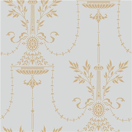Dorset Metallic Gold On Print Room Blue 88-7031 Dorset Metallic Gold On Print Room Blue 88-7031