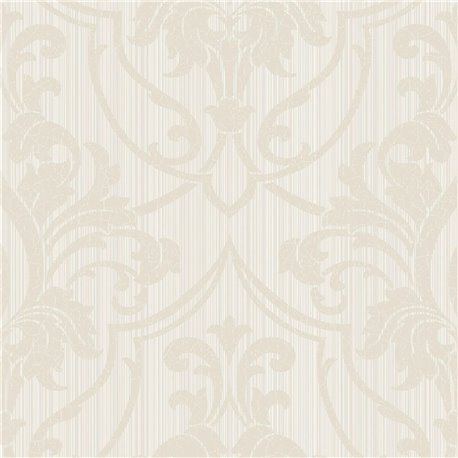 St Petersburg Damask Parchment On White 88-8036 St Petersburg Damask Parchment On White 88-8036