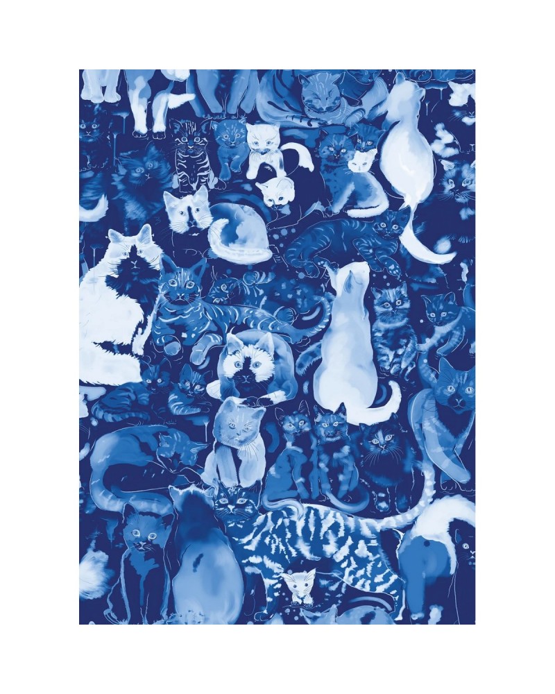 FELINE GROOVY CYANOTYPE FELINE GROOVY CYANOTYPE