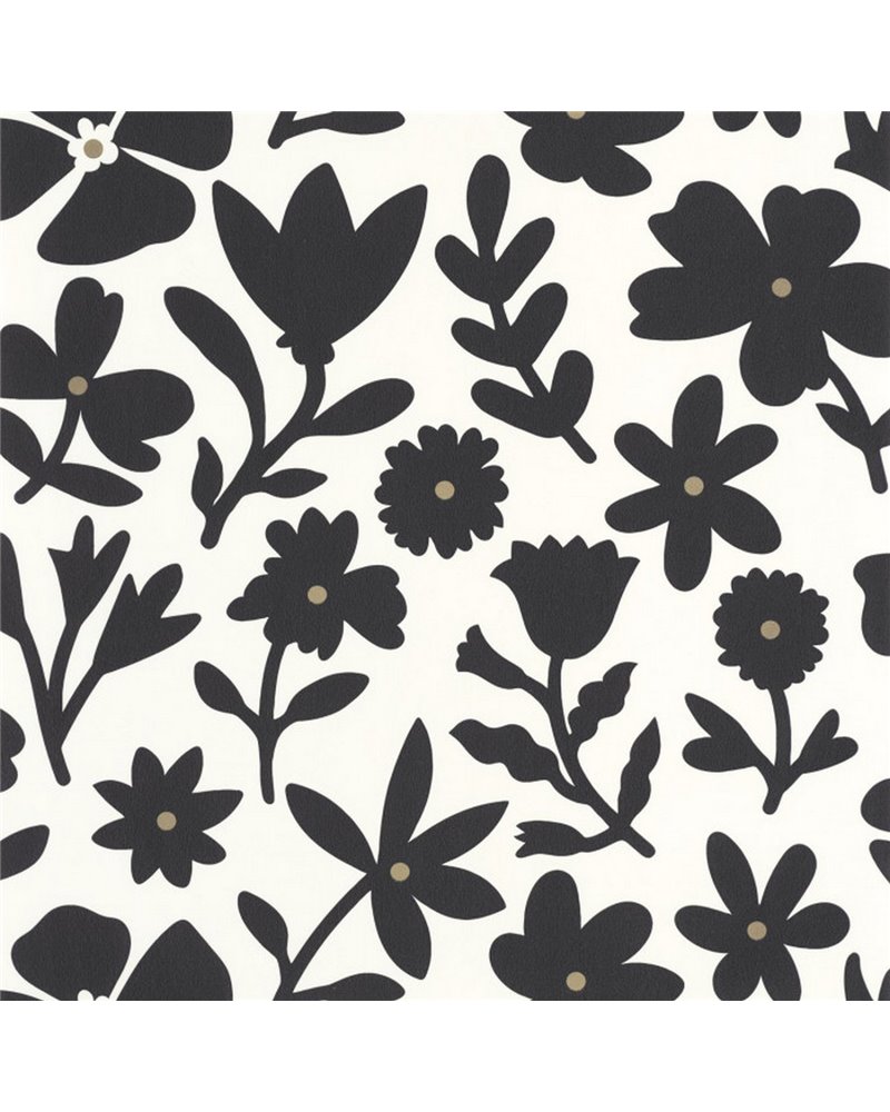 Floralie Blanc Noir Or 104340914 Floralie Blanc Noir Or 104340914