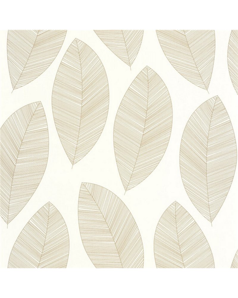 Graphic Leaves Blanc Or 104310213 Graphic Leaves Blanc Or 104310213