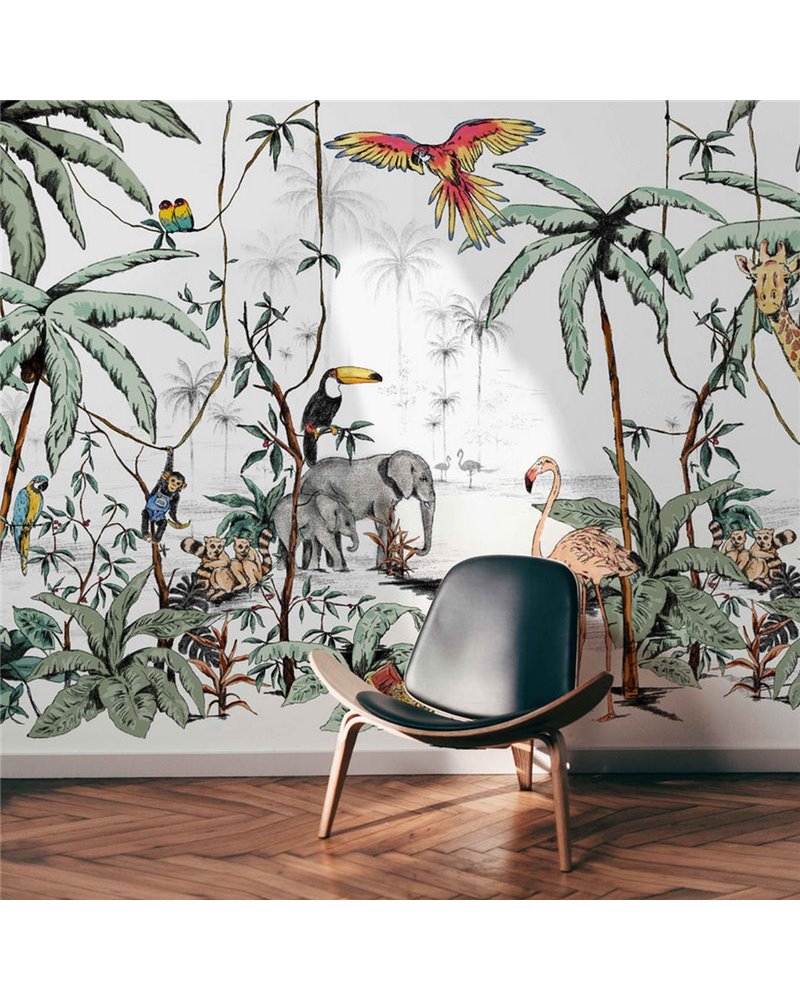 JUNGLE WALLPAPER - JUNGLE - TONAL JUNGLE WALLPAPER - JUNGLE - TONAL