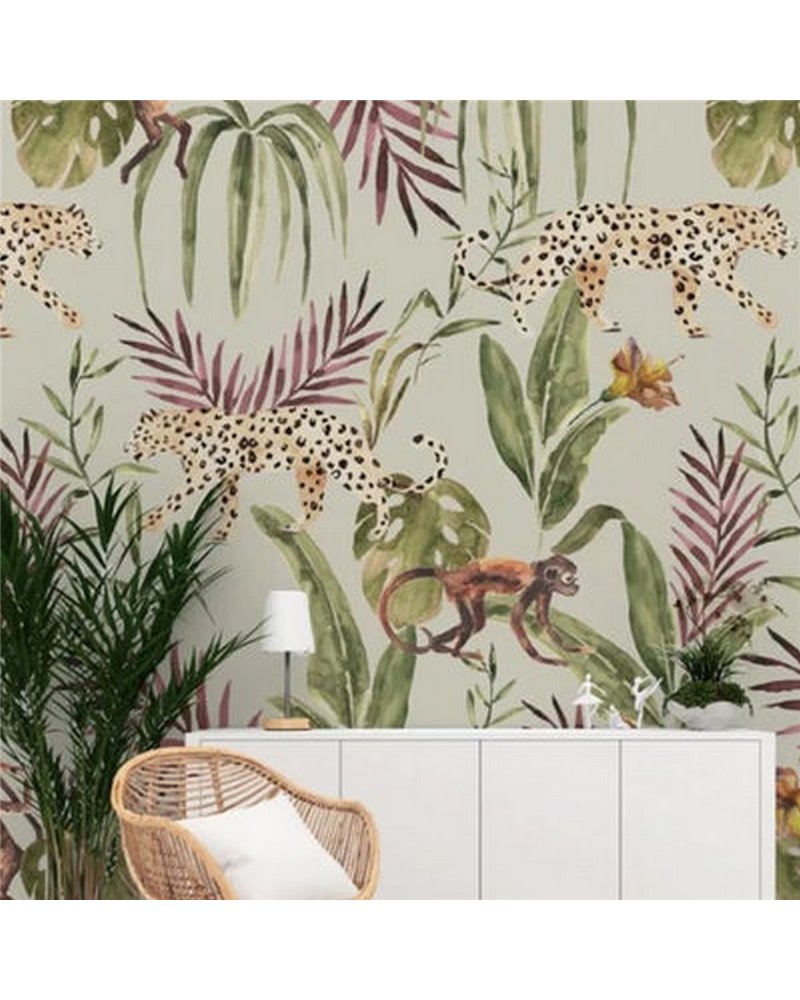 JUNGLE WALLPAPER - MONKEY BUSINESS JUNGLE WALLPAPER - MONKEY BUSINESS