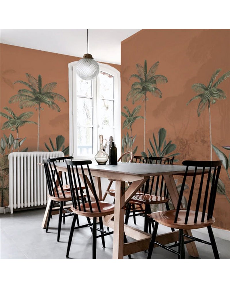 JUNGLE WALLPAPER - TROPICAL WILDERNESS - GINGER JUNGLE WALLPAPER - TROPICAL WILDERNESS - GINGER