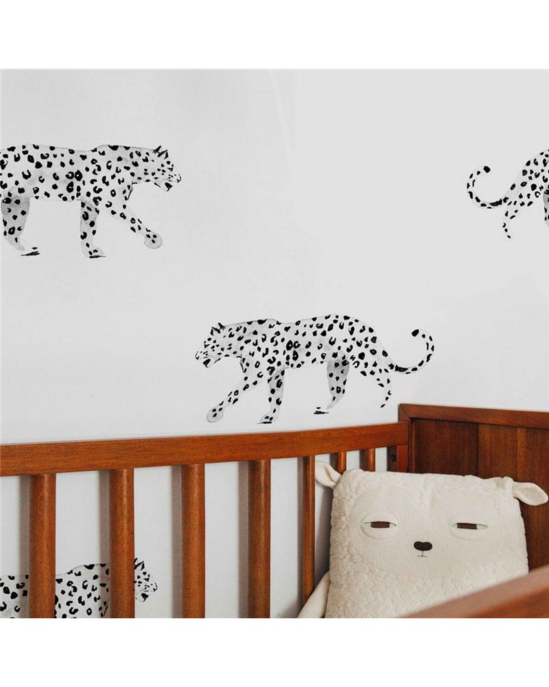LEOPARD WALLPAPER - LEOPARD - BLACK-WHITE