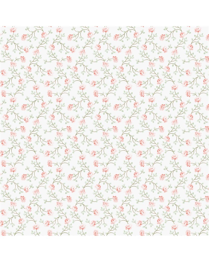 Petit Flowers Green Pink 1905-5 Petit Flowers Green Pink 1905-5