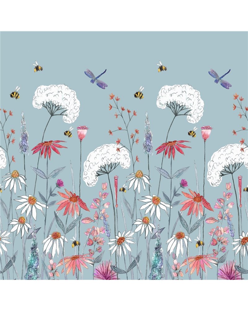 Hermione Mural Cornflower Hermione Mural Cornflower