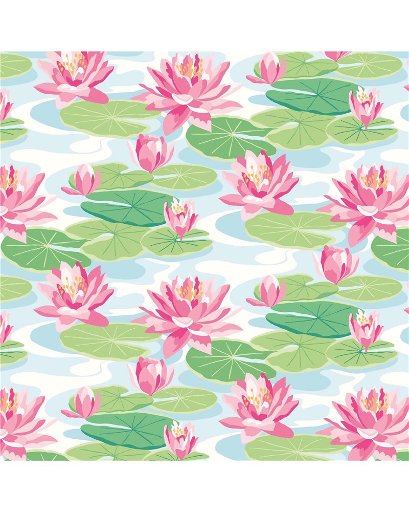 Waterlily Sky & Rose IKA50101W Waterlily Sky & Rose IKA50101W