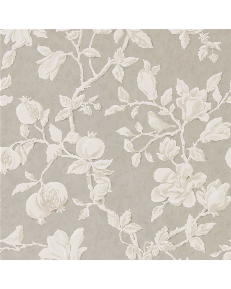Magnolia and Pomegranate Silver Linen DWOW215722 Magnolia and Pomegranate Silver Linen DWOW215722