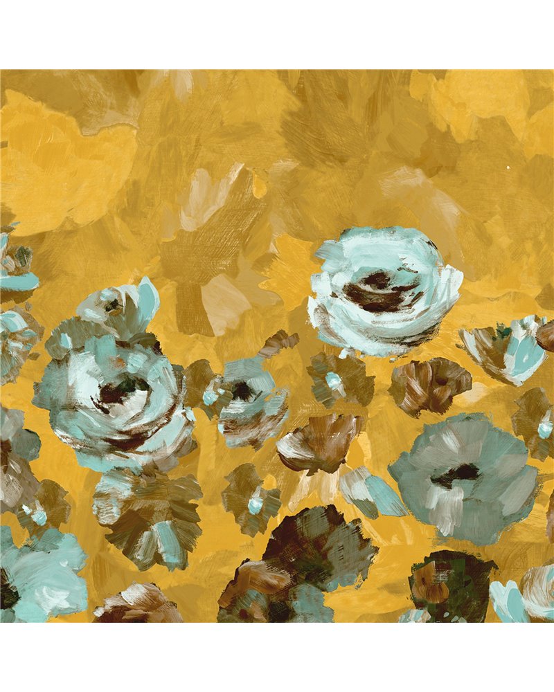 Paeonia Twin Wall Teal Gold 26961 Paeonia Twin Wall Teal Gold 26961