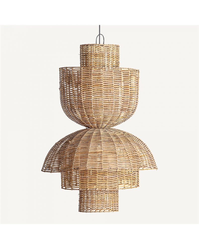 LÁMPARA DE TECHO PLISSÉ RATTAN REF.-28515 LÁMPARA DE TECHO PLISSÉ RATTAN REF.-28515