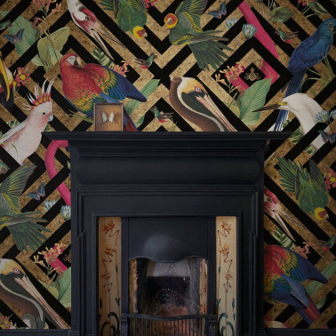 Geometric Aviary Gold Leaf...