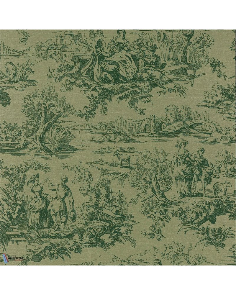 Lovers Toile Dark Brunswick Green 0263LODARKB Lovers Toile Dark Brunswick Green 0263LODARKB