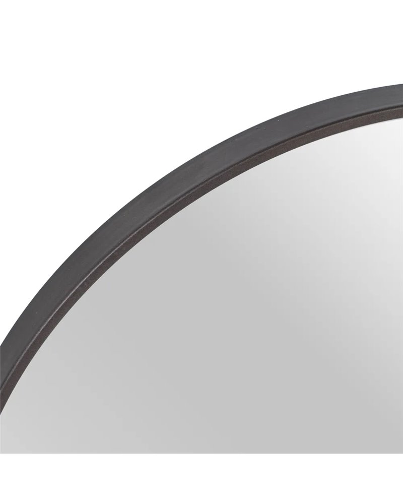 ESPEJO ESTANTE NEGRO METAL DECORACIÓN 51 X 14 X 80 CM R-603788