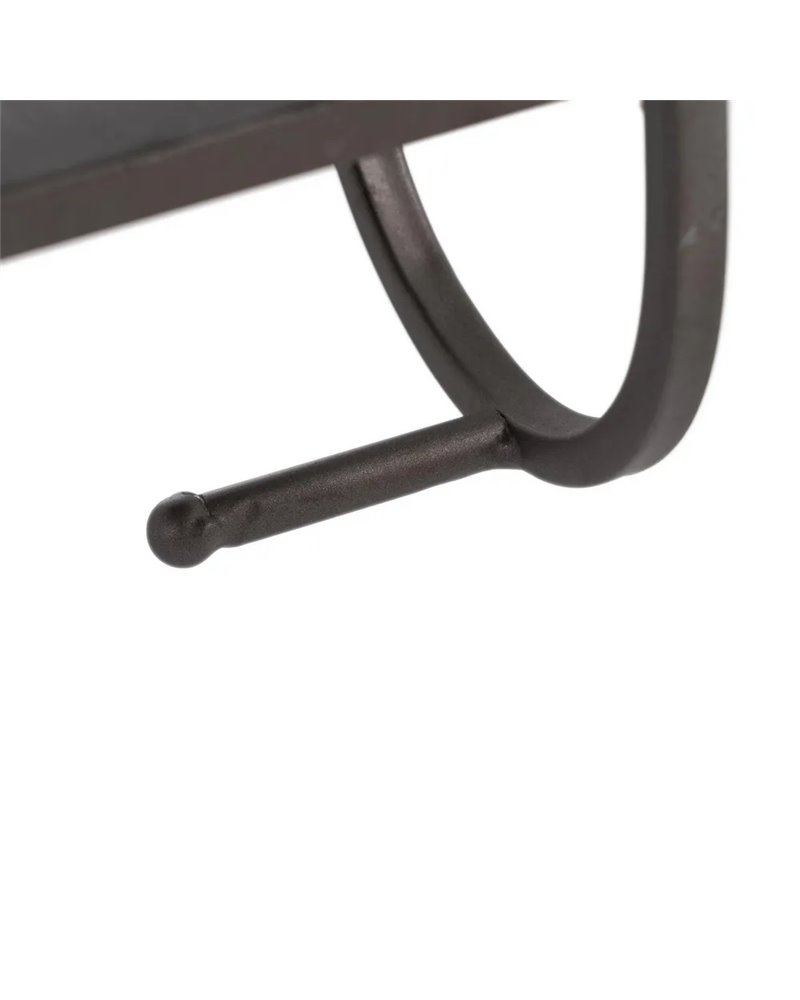 ESPEJO ESTANTE NEGRO METAL DECORACIÓN 51 X 14 X 80 CM R-603788