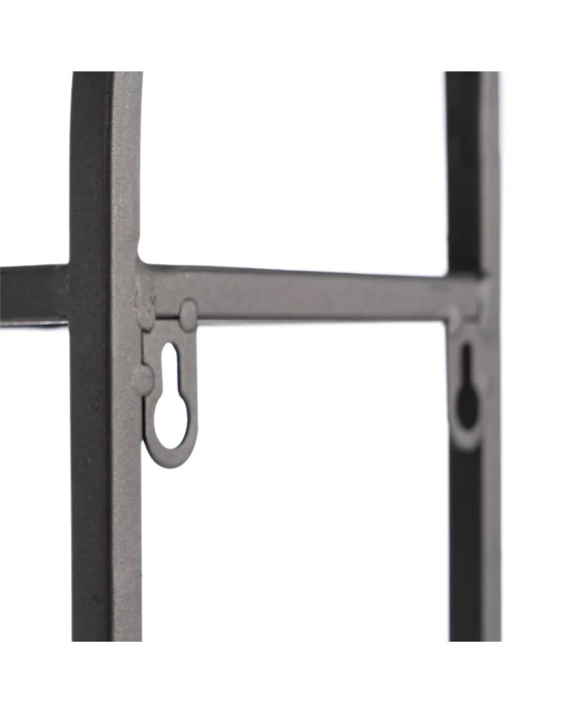 ESPEJO ESTANTE NEGRO METAL DECORACIÓN 51 X 14 X 80 CM R-603788