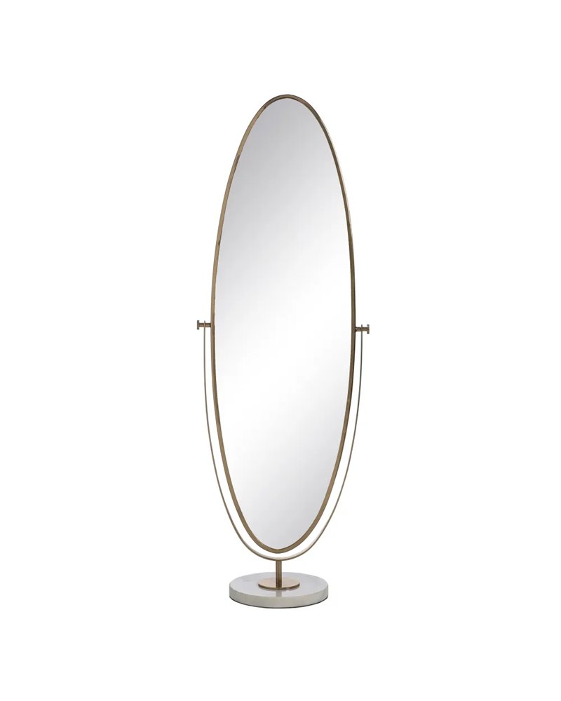 ESPEJO VESTIDOR ORO-BLANCO METAL-MÁRMOL 52 X 30 X 153 CM R-607624 ESPEJO VESTIDOR ORO-BLANCO METAL-MÁRMOL 52 X 30 X 153 CM R-607624