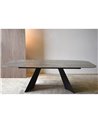 MESA COMEDOR CERAMICO GRIS BLANCO METAL REF. 34AC809