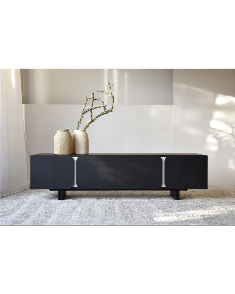 MUEBLE TV CURVAROBLE NEGRO Y ARENA MATE REF. 34H2319AN MUEBLE TV CURVAROBLE NEGRO Y ARENA MATE REF. 34H2319AN