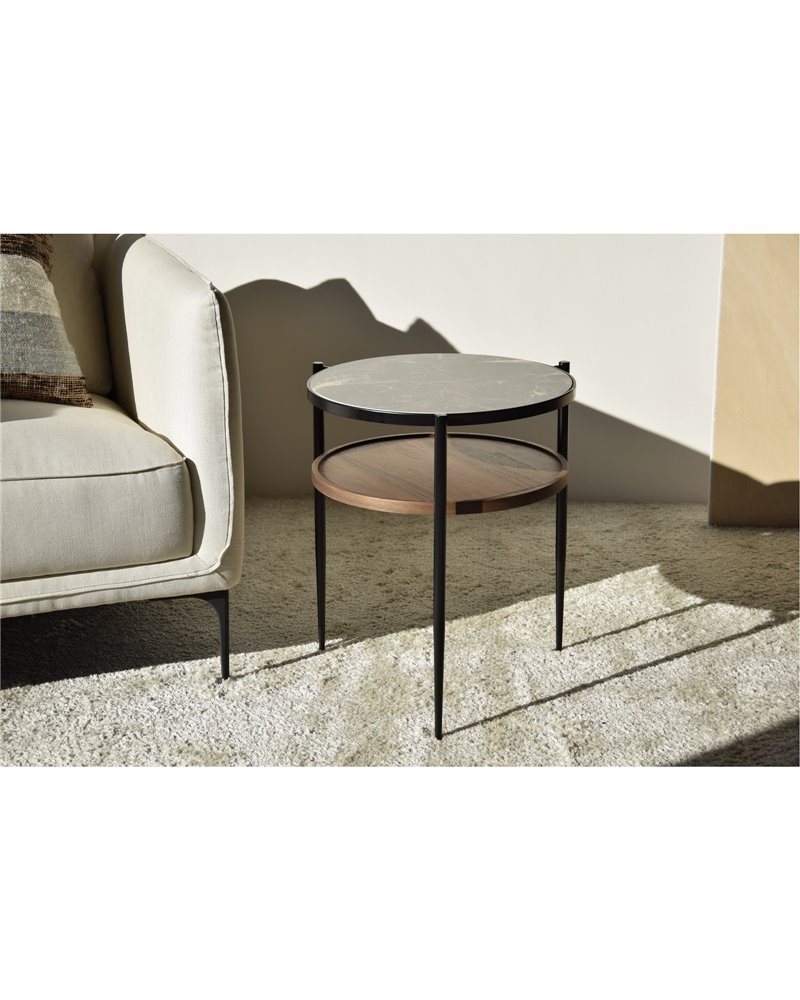 MESA AUXILILIAR METAL Y MARMOL CERAMICO REF. 34AD375 MESA AUXILILIAR METAL Y MARMOL CERAMICO REF. 34AD375