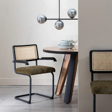 GREEN WOODEN / METAL LOUNGE...