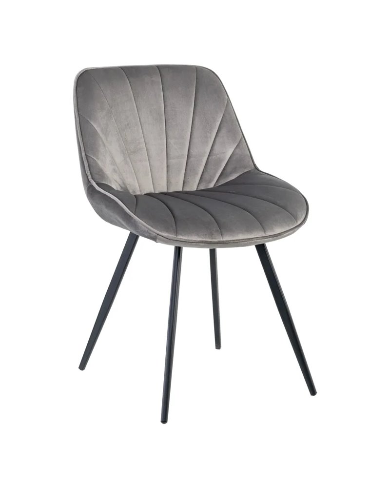 SILLA TERCIOPELO GRIS SALÓN 51 X 55 X 82 CM REF.605512 SILLA TERCIOPELO GRIS SALÓN 51 X 55 X 82 CM REF.605512