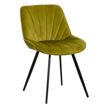 SILLA TERCIOPELO VERDE SALÓN 51 X 55 X 82 CM REF.605514