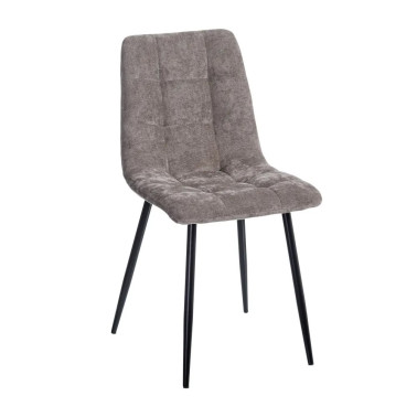 SILLA GRIS TEJIDO-METAL SALÓN 44 X 42 X 89 CM REF.154415