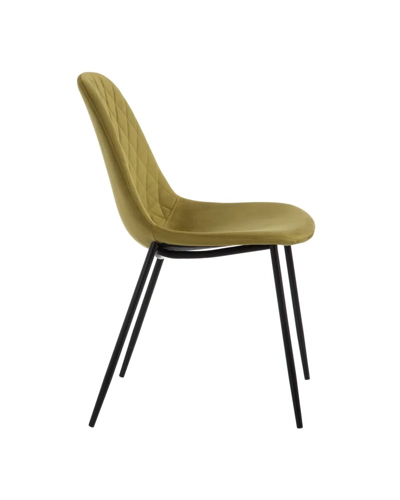 SILLA VERDE TEJIDO-METAL SALÓN 46 X 51 X 83,50 CM REF.601310