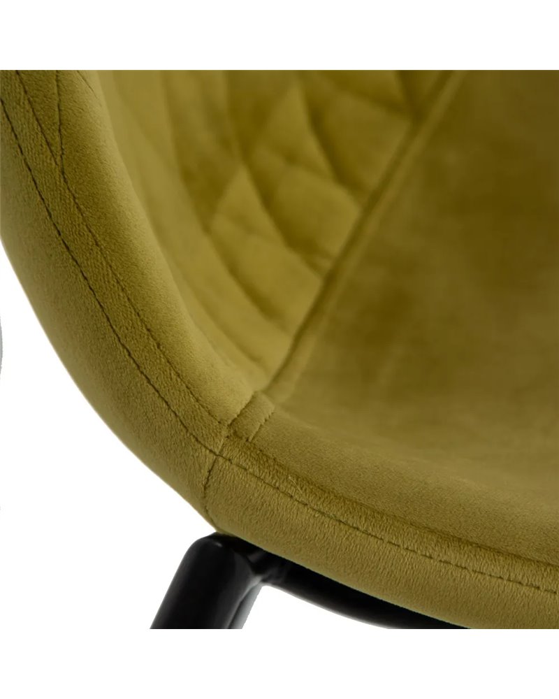 SILLA VERDE TEJIDO-METAL SALÓN 46 X 51 X 83,50 CM REF.601310