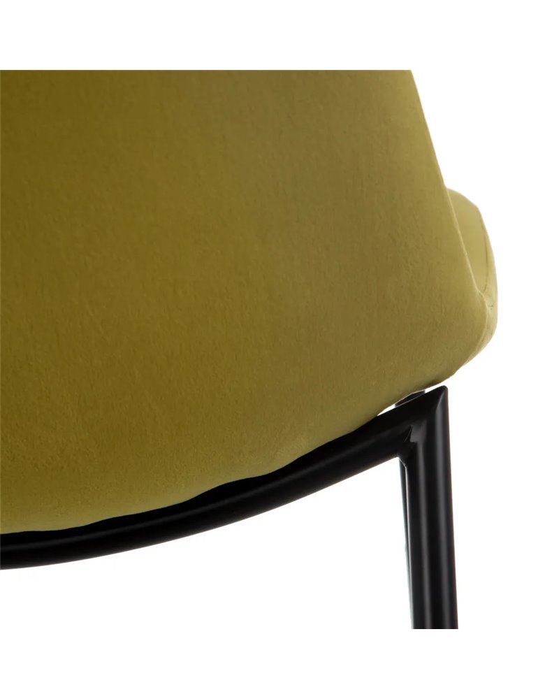 SILLA VERDE TEJIDO-METAL SALÓN 46 X 51 X 83,50 CM REF.601310