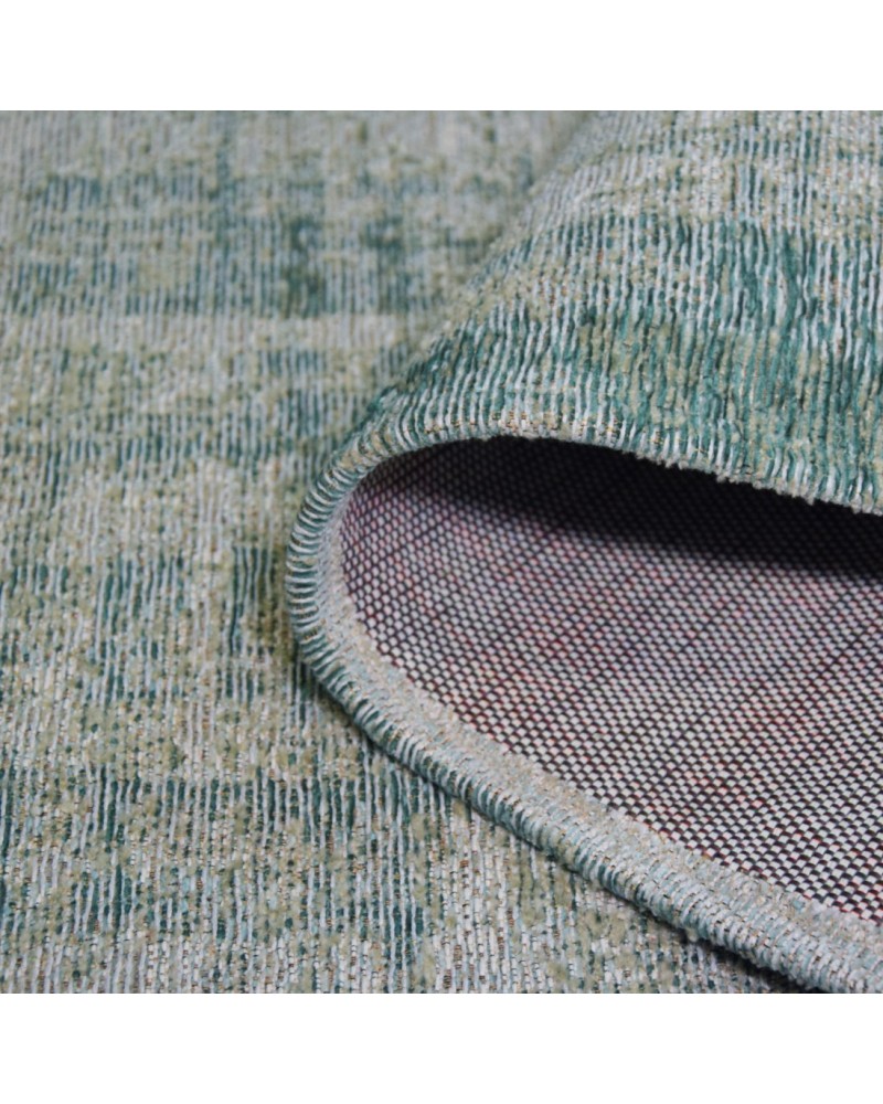 ALFOMBRA ANTIK CHENILLE GRUNGE AQUA