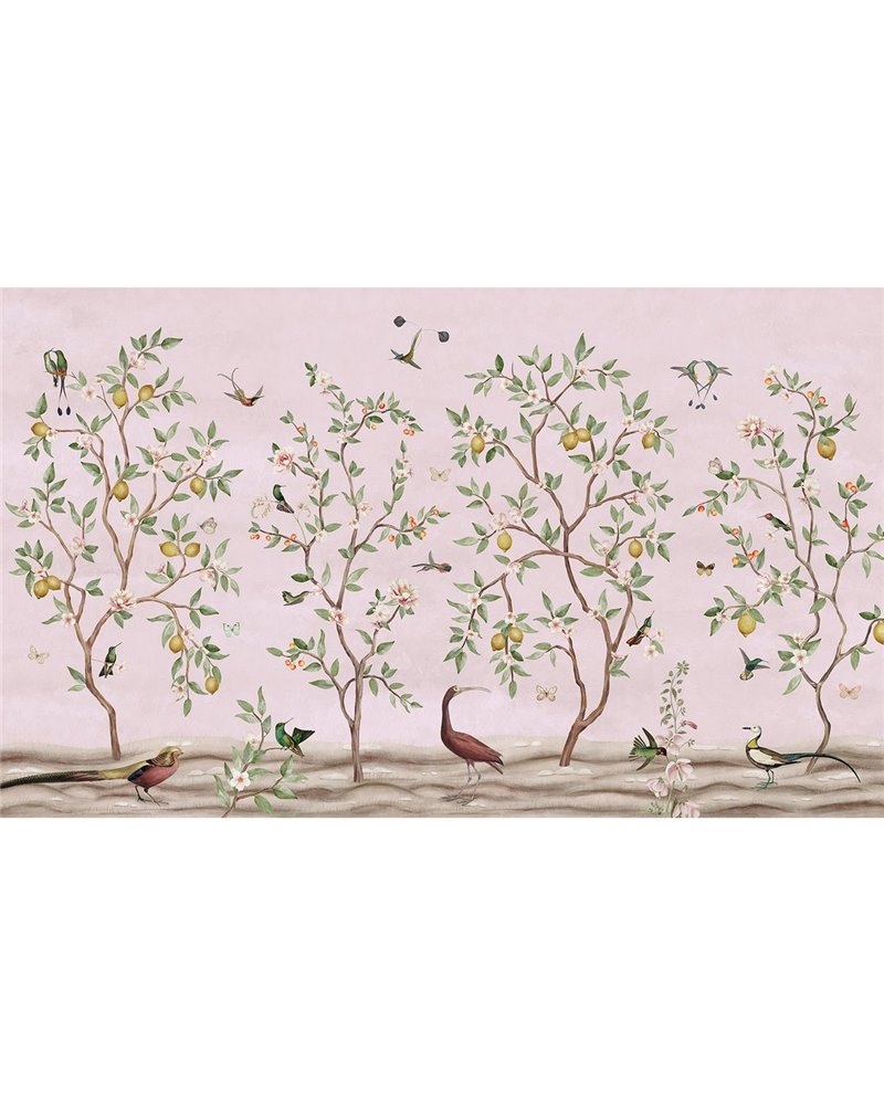 Lemon Tree Chinoiserie - Pink Lemon Tree Chinoiserie - Pink