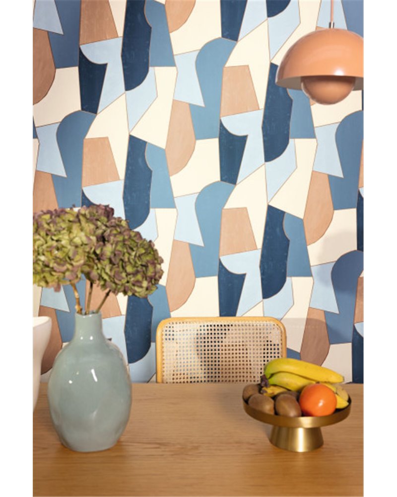 Etoffe Bleu Camel Or 104516022