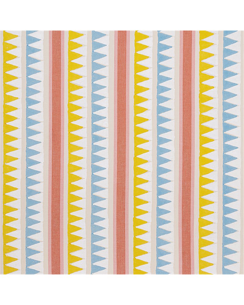 Lomita Stripe Coral and Yellow F916234 Lomita Stripe Coral and Yellow F916234